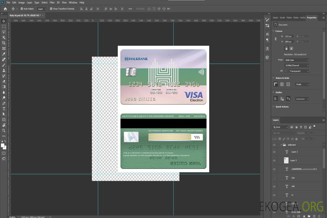 Carte électronique visa Turkménistan Halkbank template Carte électronique visa Turkménistan Halkbank template